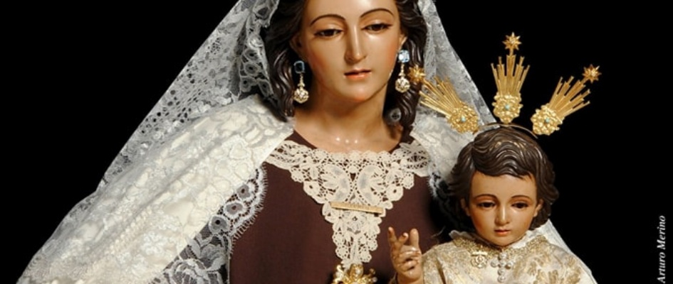 cartel Santo Rosario Virgen del Carmen