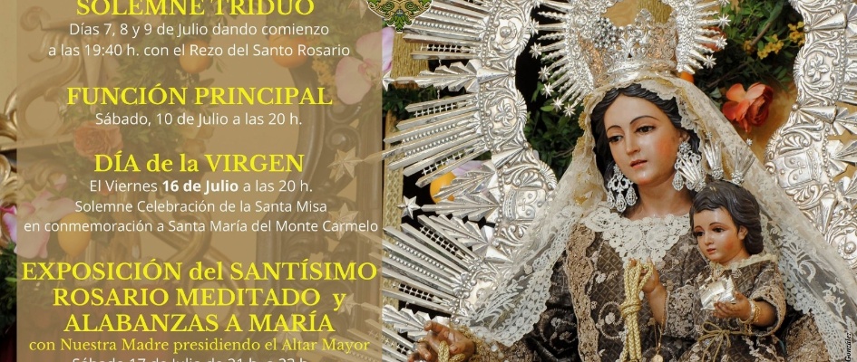 cartel actos Virgen del Carmen 2021