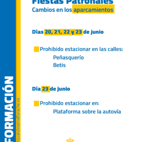 cartel aparcamiento feria