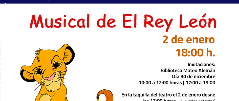 Cartel musical El rey león