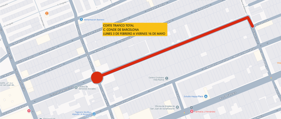 PLANO CORTE TRAFICO C. CONDE DE BARCELONA